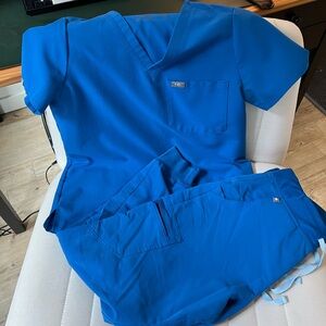 Figs royal blue jogger pants